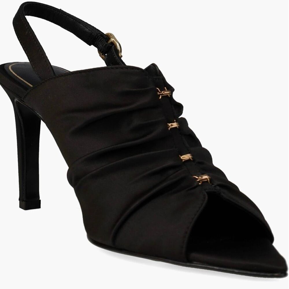 NWT Natori Reen pointed toe slingback sandals in black Size 7.5